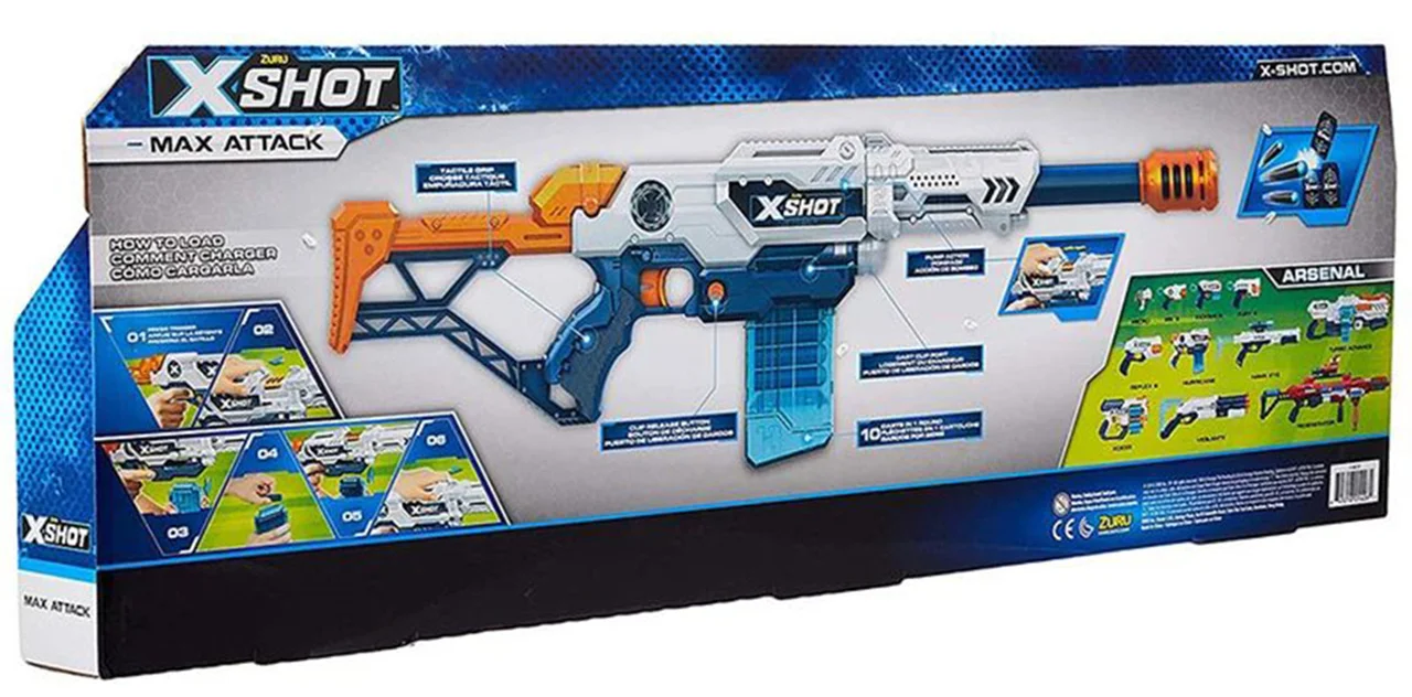 خرید تیر ابری زورو ایکس شات «ماکس اتک، حداکثر حمله»  Zuru X Shot Max Attack 36121