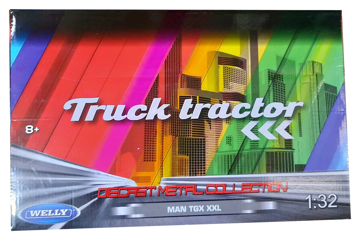 خرید ماکت فلزی ماشین فلزی ویلی «کامیون کشنده، Man TGX XXL جفت محور» کله کامیون Welly Metal Die Cast Trailer Towing Vehicle Truck Man TGX XXL 32650L-4D