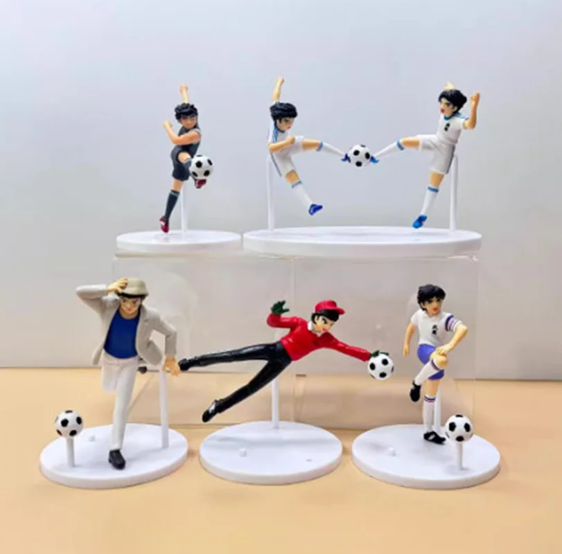 نمای جلوی ست 6 عددی فیگورهای کاپیتان سوباسا Captain Tsubasa Figures