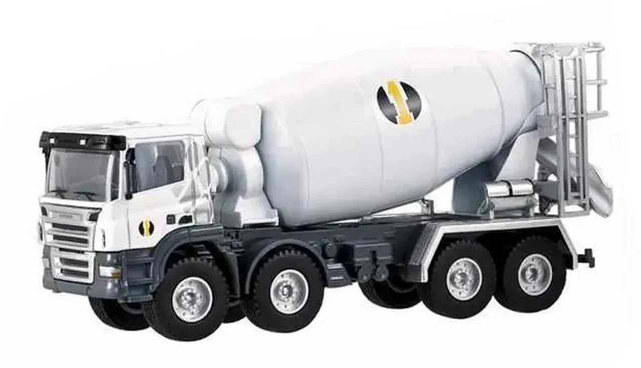 ماکت فلزی هوایی تویز های تراک «ماشین مخلوط کن بتن میکسر بتن» Hy Truck huayi toys Diecast Concrete mixer 1:50 Scale