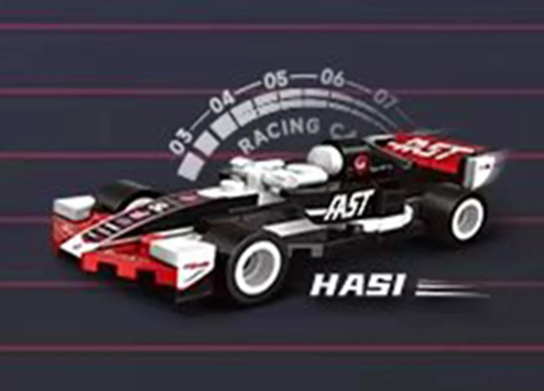 ماشین فرمول یک مشکی سفید Woma Hasi Team C1025-5