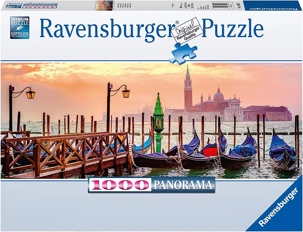 پازل رونزبرگر 1000 تکه «قایق های پارویی ونیز» Ravensburger Puzzle Gondolas in Venice 1000 Pieces 15082
