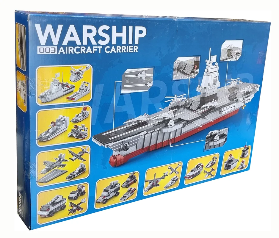 لگو کشتی، لگو زیر دریایی، لگو ضد زیر دریایی، خرید لگو ZHBO لگو «کشتی جنگی» Lelebrother Lego Blocks Warship 003 Aircraft Carrier 8988