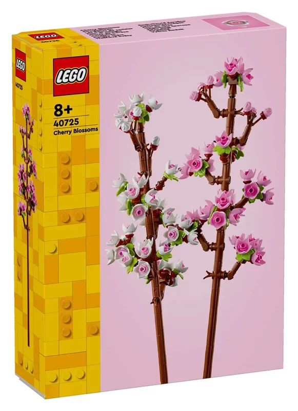 LEGO Cherry Blossoms 40725 - مجموعه ساختنی شکوفههای گیلاس با جزئیات دقیق و طراحی زیبا.