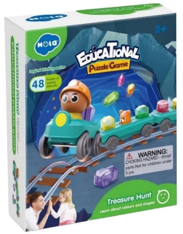 اسباب بازی هولا تویز پازل قطار گنج‌یاب Puzzle Game Treasure Hunt HE795900